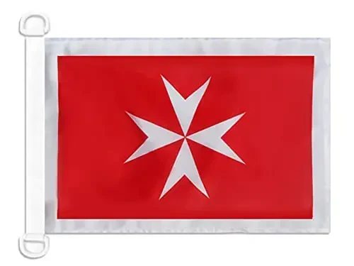 Malta Civil Ensign NAUTICAL Flag 18'' x 12'' - Maltese merchant flags 30 x 45 cm. - Banner 12x18 in for boat - AZ FLAG 