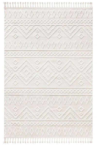 Malta Iskandinav Krem Halı Salon Oturma Odası Yatak Odası Koridor Mutfak Makine Halısı 33412a-Krem2 - Modazone (1)