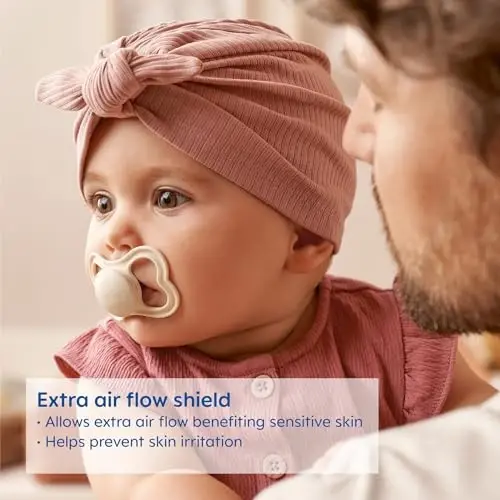 MAM Air Day & Night Baby Pacifier, for Sensitive Skin, Glows in The Dark, 3 Pack, 16+ Months, Boy - 3