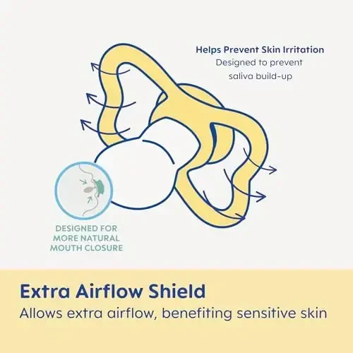 MAM Air Day & Night Baby Pacifier, for Sensitive Skin, Glows in The Dark, 3 Pack, 16+ Months, Girl - 4