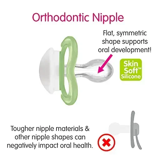 MAM Air Day & Night Baby Pacifier, for Sensitive Skin, Glows in The Dark, 3 Pack, 16+ Months, Unisex - 6