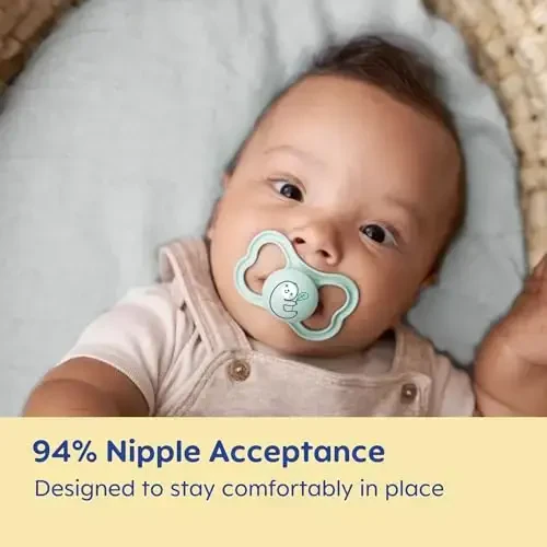 MAM Air Matte Pacifiers, Binky for 16+ Months, BPA-Free Silicone Nipple, Ideal for Sensitive Skin & Breastfed Newborns, Easy to Clean, Developed with Medical Experts, 2 Count Binkies - 6