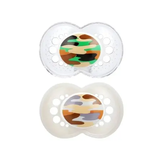 MAM My Little Farm Pacifier (2 Pack, 1 Pacifier Case), Baby Pacifiers 16 Plus Months, Unisex Pacifier, Best Pacifiers for Breastfed Babies - 1