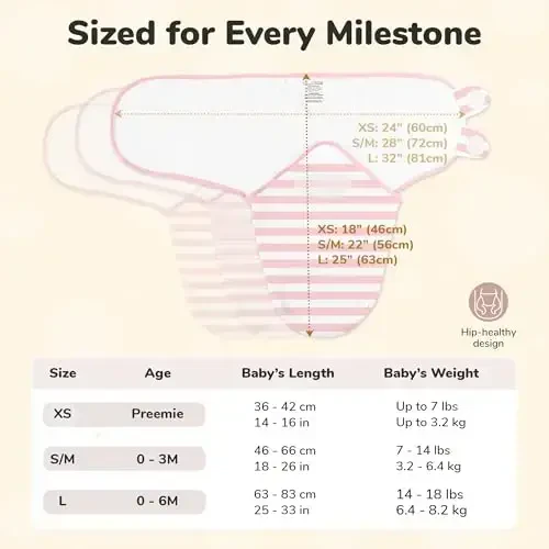 Mama Cheetah Baby Swaddle Blanket 3-6 Month, Organic Cotton Swaddle Sleep Sack Size Large, Large Swaddle Wrap, Easy Swaddles for Girls, 3-Pack, Pink - 4