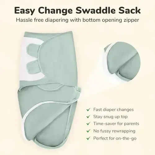 Mama Cheetah Baby Swaddle Blanket with Zipper, Newborn Swaddle Sack, Baby Swaddles Sleep Sack 0-3 Months, Baby Swaddle Wrap for Baby Boy & Girl, 3-Pack - 3