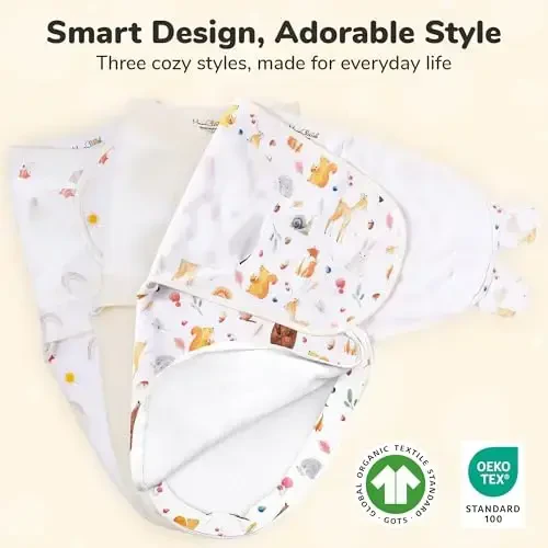 Mama Cheetah Baby Swaddle Blanket with Zipper, Newborn Swaddle Sack, Baby Swaddles Sleep Sack 0-3 Months, Baby Swaddle Wrap for Baby Boy & Girl, 3-Pack - 2