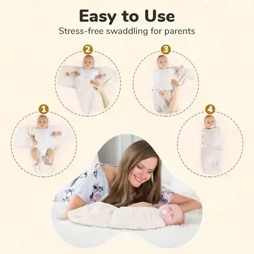 Mama Cheetah Baby Swaddle Blanket with Zipper, Newborn Swaddle Sack, Baby Swaddles Sleep Sack 0-3 Months, Baby Swaddle Wrap for Baby Boy & Girl, 3-Pack - 3