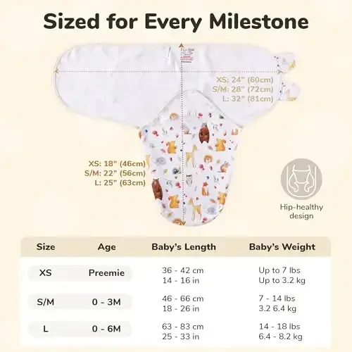 Mama Cheetah Baby Swaddle Blanket with Zipper, Newborn Swaddle Sack, Baby Swaddles Sleep Sack 0-3 Months, Baby Swaddle Wrap for Baby Boy & Girl, 3-Pack - 4