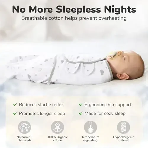 Mama Cheetah Baby Swaddle Blanket with Zipper, Newborn Swaddle Sack, Baby Swaddles Sleep Sack 3-6 Months, Baby Swaddle Wrap for Baby Boy & Baby Girl, 3-Pack - 4