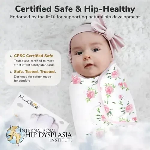 Mama Cheetah Baby Swaddle Sack, Organic Swaddle Blanket, Newborn Swaddle Sleep Sacks, Adjustable Infant Swaddle Wrap, Easy Swaddles for Boy Girl 0-3 Month - 4