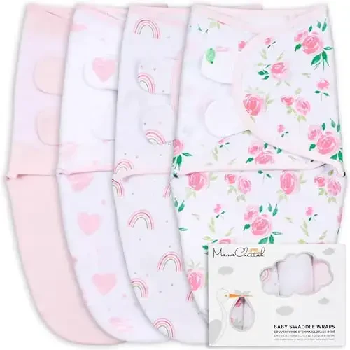 Mama Cheetah Baby Swaddle Sack, Organic Swaddle Blanket, Newborn Swaddle Sleep Sacks, Adjustable Infant Swaddle Wrap, Easy Swaddles for Boy Girl 0-3 Month - 7