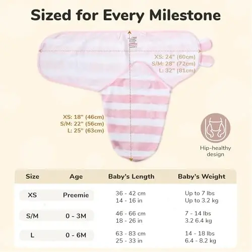 Mama Cheetah Baby Swaddle Sack, Organic Swaddle Blanket, Newborn Swaddle Sleep Sacks, Adjustable Infant Swaddle Wrap, Easy Swaddles for Boy Girl 0-3 Month, Angelic 4-Pack - 1