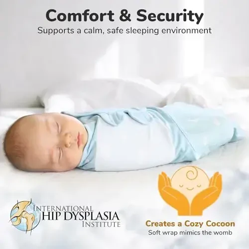 Mama Cheetah Baby Swaddle Sack, Organic Swaddling Blanket, Newborn Swaddle Sleep Sacks, Adjustable Infant Swaddle Wrap, Easy Swaddles for Boy 0-3 Month, Baby Essentials, Nursery Swaddling 3-Pack, Blue - 2