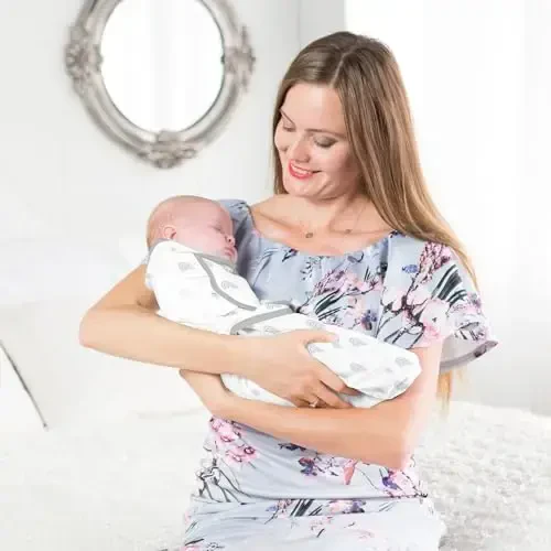 Mama Cheetah Organic Baby Swaddle Blanket, Adjustable Newborn Swaddle Sleep Sacks, Easy Swaddles for Boys and Girls 0-3 Months, Nursery Swaddling Essentials, 3-Pack - 7