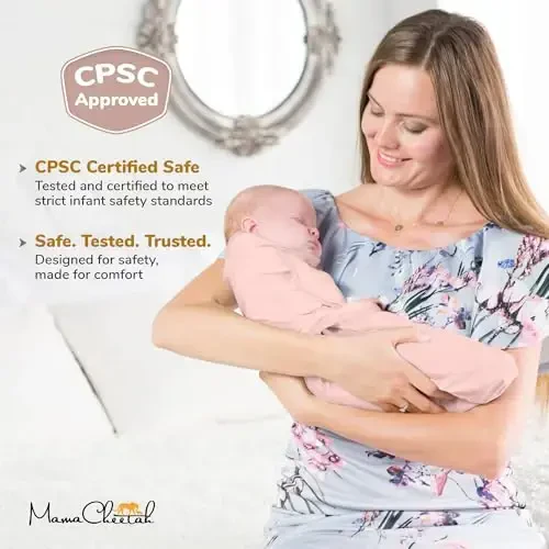 Mama Cheetah Preemie O'rash Sumkasi, Preemiyalar uchun organik o'rash uchun uyqu sumkalari, O'rash adyol o'rami, Muddatidan oldin tug'ilgan qizaloqlar uchun oson o'rash, 4-7 funt, yangi tug'ilgan chaqaloqlar uchun zarur narsalar, 4 dona - 4