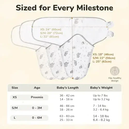 Mama Cheetah Preemie Swaddle Blanket with Zipper, Newborn Swaddle Sack, Baby Swaddles Sleep Sack, Baby Swaddle Wrap for Baby Boy & Baby Girl, 3-Pack - 4