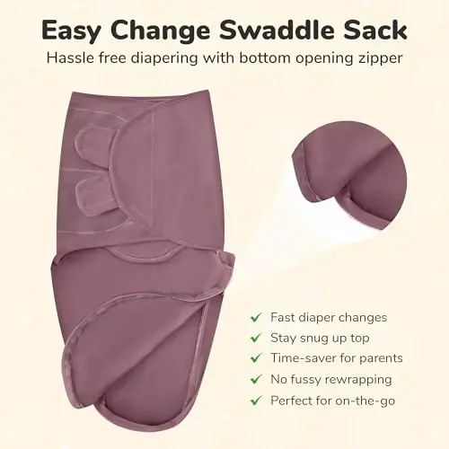 Mama Cheetah Preemie Swaddle Sack, Organic Swaddle Sleep Sacks for Preemies, Preemie Swaddling Blanket Wrap for Baby Girl 4-7 lbs, Newborn Essentials, 3-Pack, Grey - 3