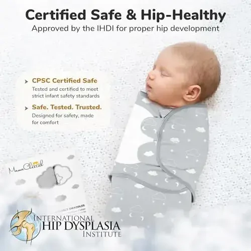 Mama Cheetah Preemie Swaddle Sack, Organic Swaddling Sleep Sacks for Preemies, Preemie Swaddle Blanket Wrap, Easy Swaddles for Premature Baby Boy Girl 4-7 lbs, Newborn Essentials, 3-Pack - 6