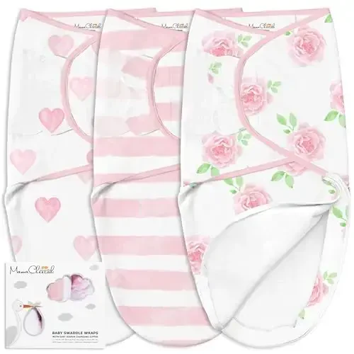 Mama Cheetah Preemie Swaddle Sack, Preemilar uchun organik o'rash uyqu qoplari, Preemie o'rash adyol o'rami, Muddatidan oldin tug'ilgan o'g'il qiz bolalar uchun oson o'rash, Yangi tug'ilgan chaqaloq uchun zarur narsalar, 4 dona, kulrang - Modazone