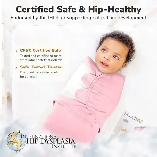 Mama Cheetah Baby Swaddle Blanket, Adjustable Newborn Swaddle Wrap for Infant (0-3 Month), 3 Pack Soft Organic Cotton - 6