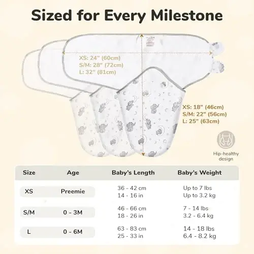 Mama Cheetah Baby Swaddle Blanket with Zipper - Newborn Swaddling Sack & Sleep Sack 3-6 Months, Blanket Wrap for Baby Boy & Girl, 3-Pack - 4