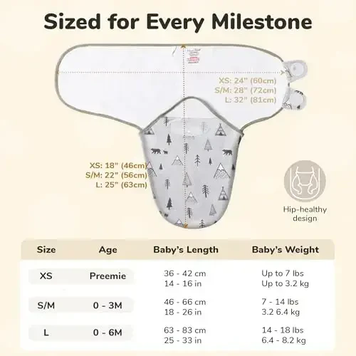 Mama Cheetah Baby Swaddle Sack 3-6 Month, Organic Cotton Swaddling Sleep Sack, Swaddles for Boy Girl, 3-Pack, Grey - 4