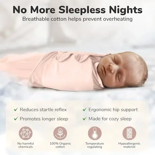 Mama Cheetah Preemie Swaddle Sack, Organic Swaddle Sleep Sacks for Preemies, Preemie Swaddling Blanket Wrap for Baby Girl 4-7 lbs, Newborn Essentials, 3-Pack, Grey - 5