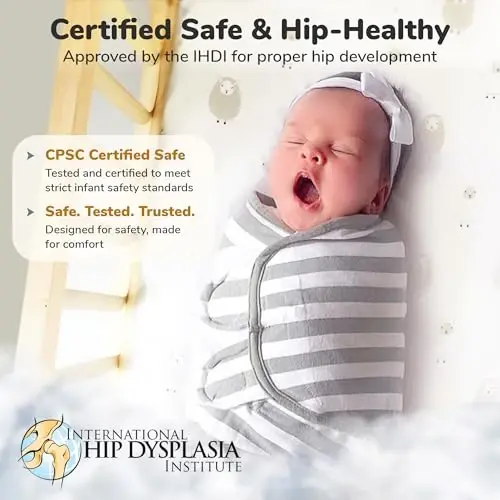 Mama Cheetah Preemie Swaddle Sack, Organic Swaddling Sleep Sacks for Preemies, Preemie Swaddle Blanket Wrap, Easy Swaddles for Premature Baby Boy Girl 4-7 lbs, Newborn Essentials, 4-Pack, Grey - 6