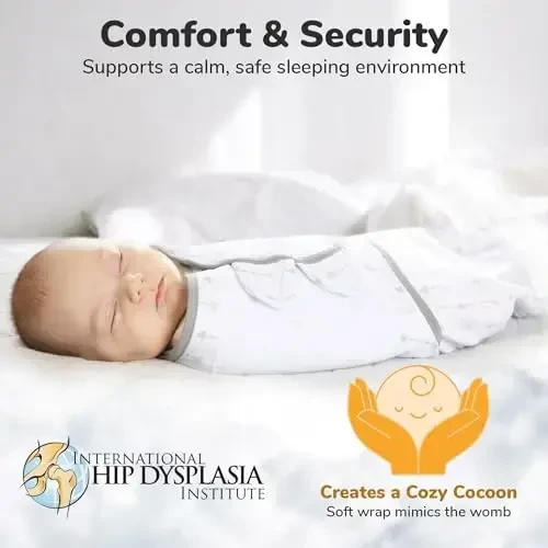 Mama Cheetah Preemie Swaddle Sack, Organic Swaddling Sleep Sacks for Preemies, Preemie Swaddle Blanket Wrap, Easy Swaddles for Premature Baby Boy Girl 4-7 lbs, Newborn Essentials, 4-Pack, Grey - 6