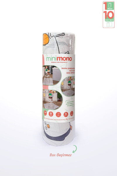 Mama Sandalyesi Altı Ve Aktivite Örtüsü - Kullan At- 1 Rulo 10 Adet-Turuncu - 6