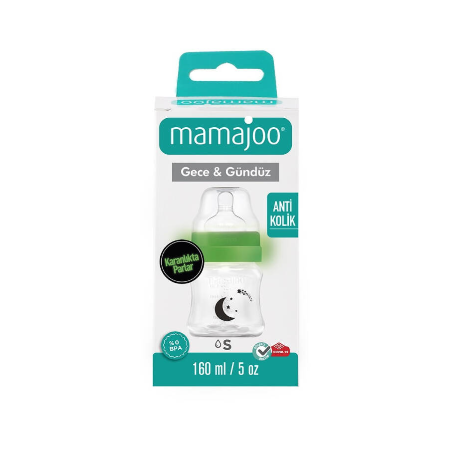 Mamajoo Kechasi va Kuni Shishasi 160 ml & Anti-Kolik Emzik № 1 / S - 14