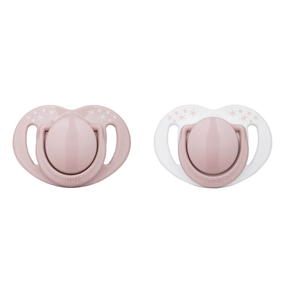 Mamajoo Sterilization & Storage Box Powder Pink Pattern Double Orthodontic Pacifier / 0 Months+ - 1