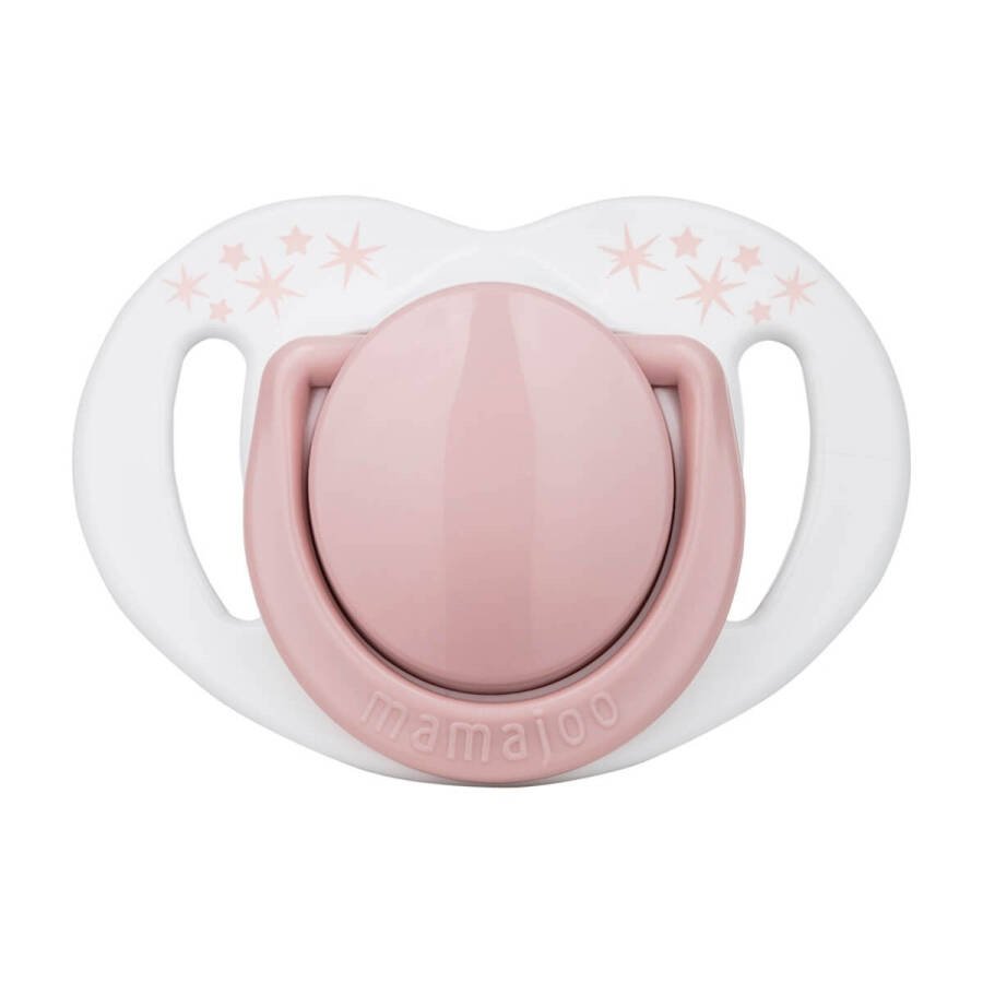 Mamajoo Sterilization & Storage Box Powder Pink Pattern Double Orthodontic Pacifier / 0 Months+ - 7