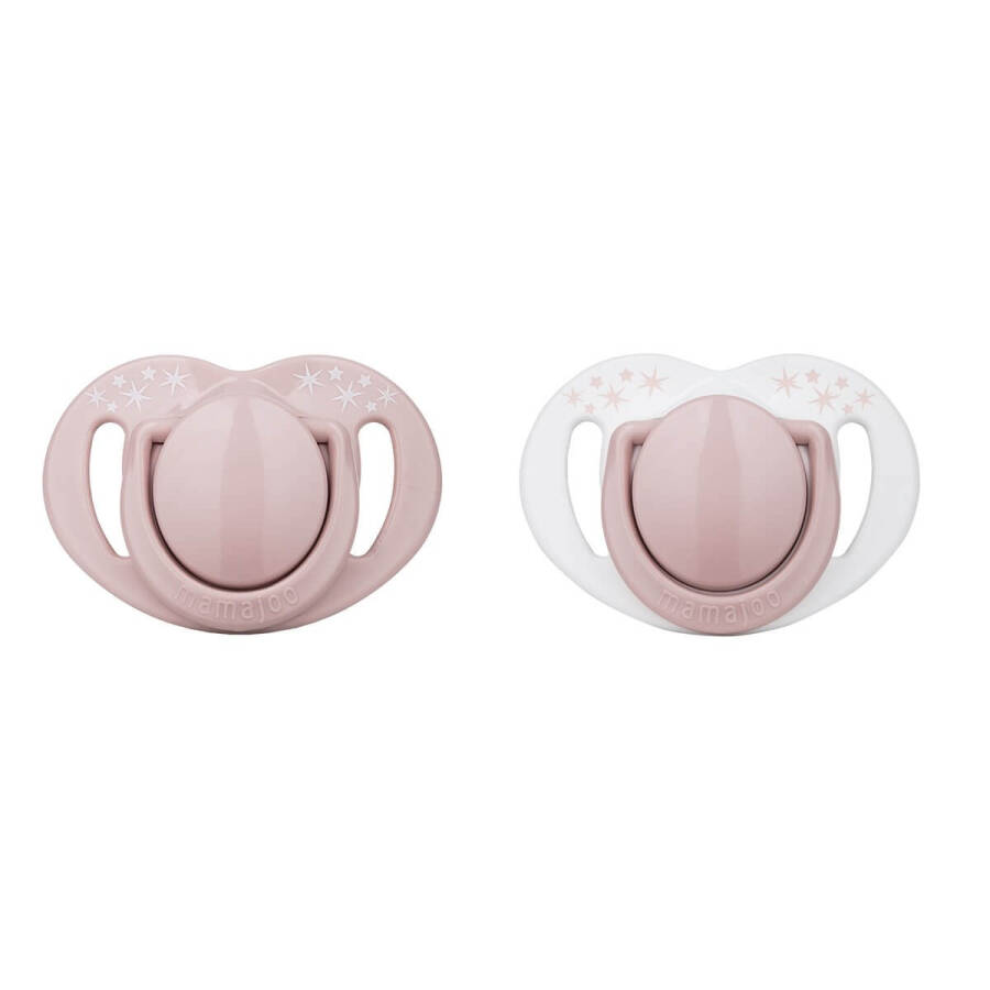 Mamajoo Sterilization & Storage Box Powder Pink Pattern Double Orthodontic Pacifier / 0 Months+ - 9