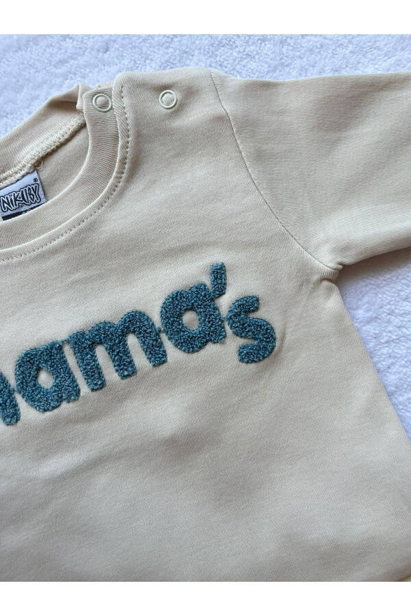 Mama's Embroidered 2-Piece Sweatshirt and Pants Set for Baby Boys - 2