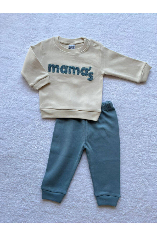 Mama's Embroidered 2-Piece Sweatshirt and Pants Set for Baby Boys - 6