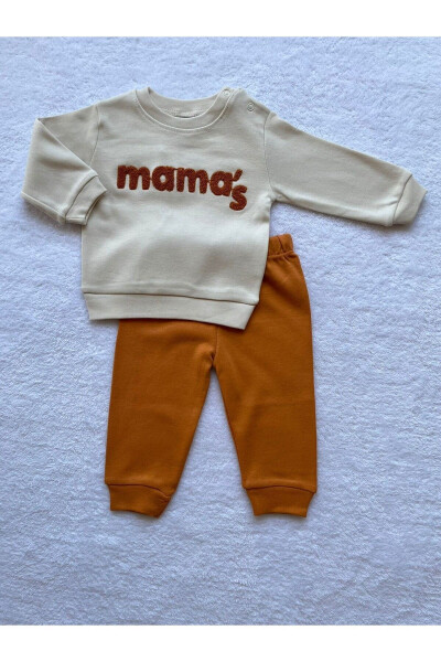 Mama's Embroidered 2-Piece Sweatshirt and Pants Set for Baby Boys 4 - 4