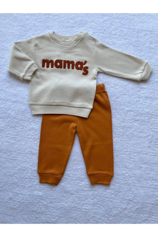 Mama's Embroidered 2-Piece Sweatshirt and Pants Set for Baby Boys 4 - 4
