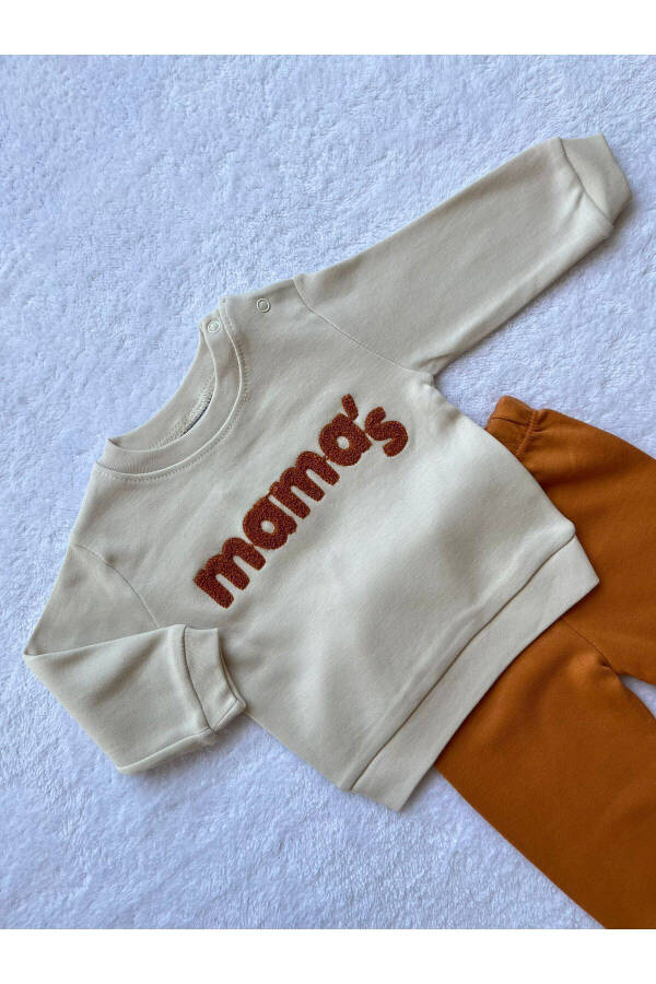 Mama's Embroidered 2-Piece Sweatshirt and Pants Set for Baby Boys 4 - 8