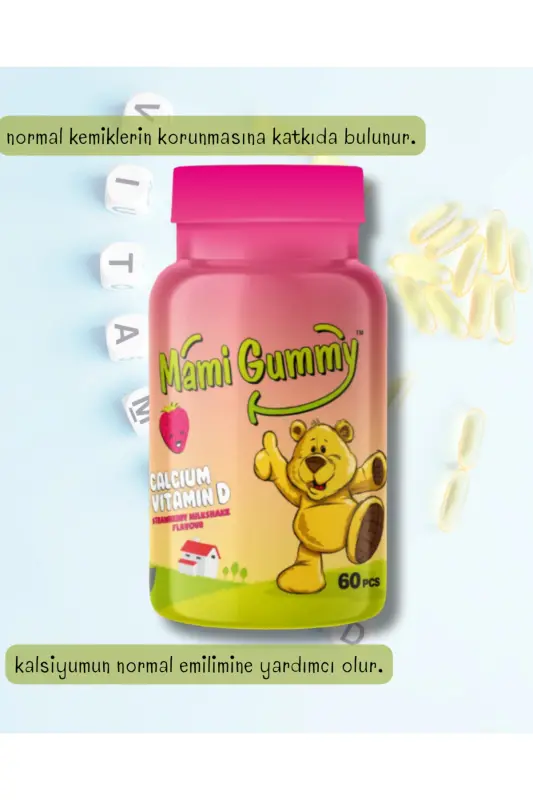 Mamigummy Kids Gummies D vitamini va kaltsiy içer - 2