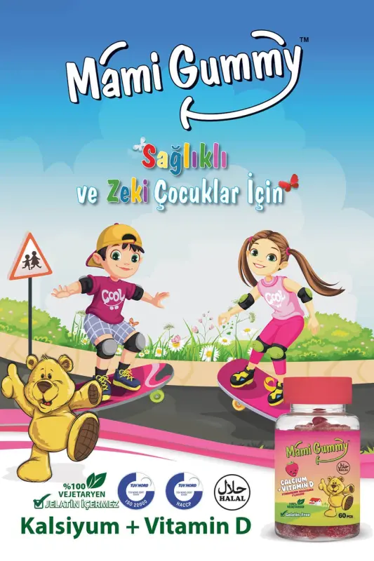 Mamigummy Kids Gummies D vitamini va kaltsiy içer - 4