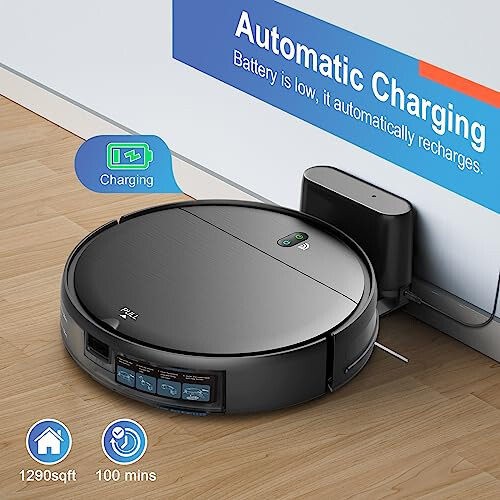 MAMNV Robot Vacuum and Mop Combo, WiFi/App, Robotic Vacuum Cleaner with Schedule, 2 in 1 Mopping Robot Vacuum with Watertank and Dustbin, Self-Charging, Slim, Ideal for Hard Floor, Pet Hair, Carpet - 8