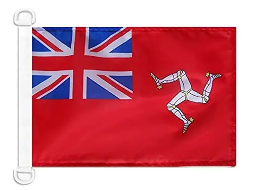 Isle of Man Civil Ensign NAUTICAL Flag 18'' x 12'' - Manx - English merchant flags 30 x 45 cm. - Banner 12x18 in for boat - AZ FLAG - 1