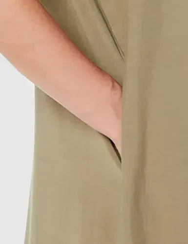 MANAIXUAN Women's Shirt Dress V Neck Long Sleeve Loose Casual with Pockets Front Button - 5