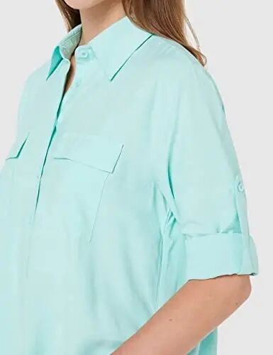 MANAIXUAN Women's Shirt Dress V Neck Long Sleeve Loose Casual with Pockets Front Button - 3