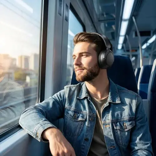 MANAYO H30 Pro Bluetooth Headphones Over Ear, 6D Surround Sound, ANC Active Noise Cancelling, Wireless Headset with Mic, Long Battery Life for Phone PC Laptop - 6