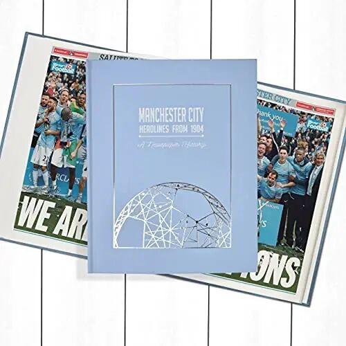 Manchester City UK English Soccer History Book - Last Minute Soccer Fan Gift - Soccer History Told Through Archive Newspaper Coverage (Man City) - 3