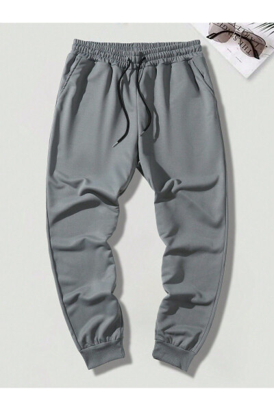 Manfinity Erkek Elastik Bel İpli Jogger Pantolon - 3