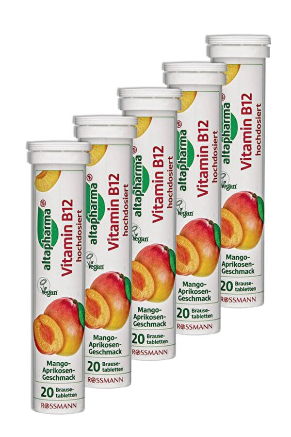 Mango & Apricot Flavored B12 Vitamin Tablets (20 pcs - 5 Packs) - 1