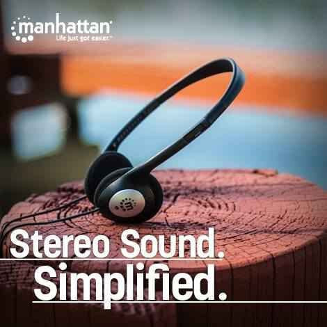 Manhattan On-Ear Wired Stereo Headphone - Long 6ft Cable, Single 3.5mm Plug, Lightweight, Adjustable Headband–for Walkman, CD Player, Computer -177481 - 5